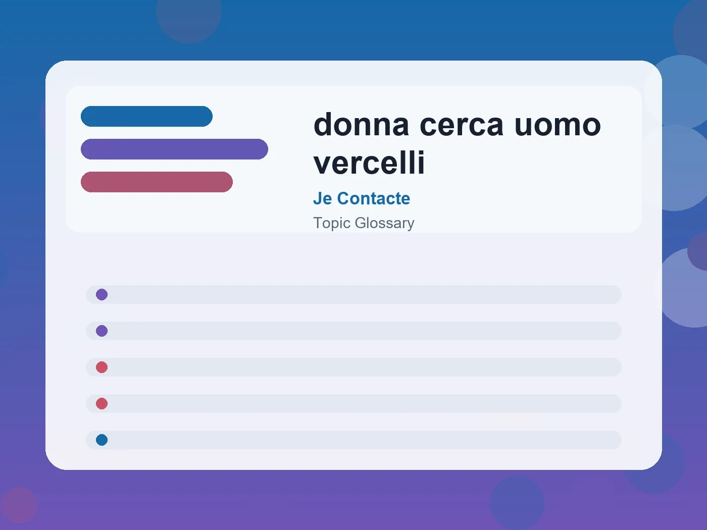 Je Contacte donna cerca uomo vercelli guide visual