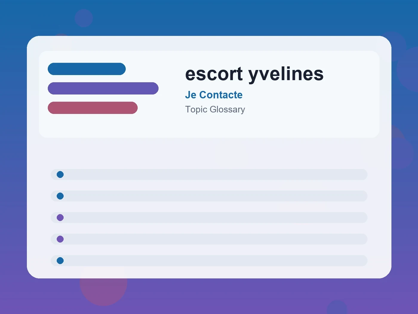 Je Contacte escort yvelines guide visual
