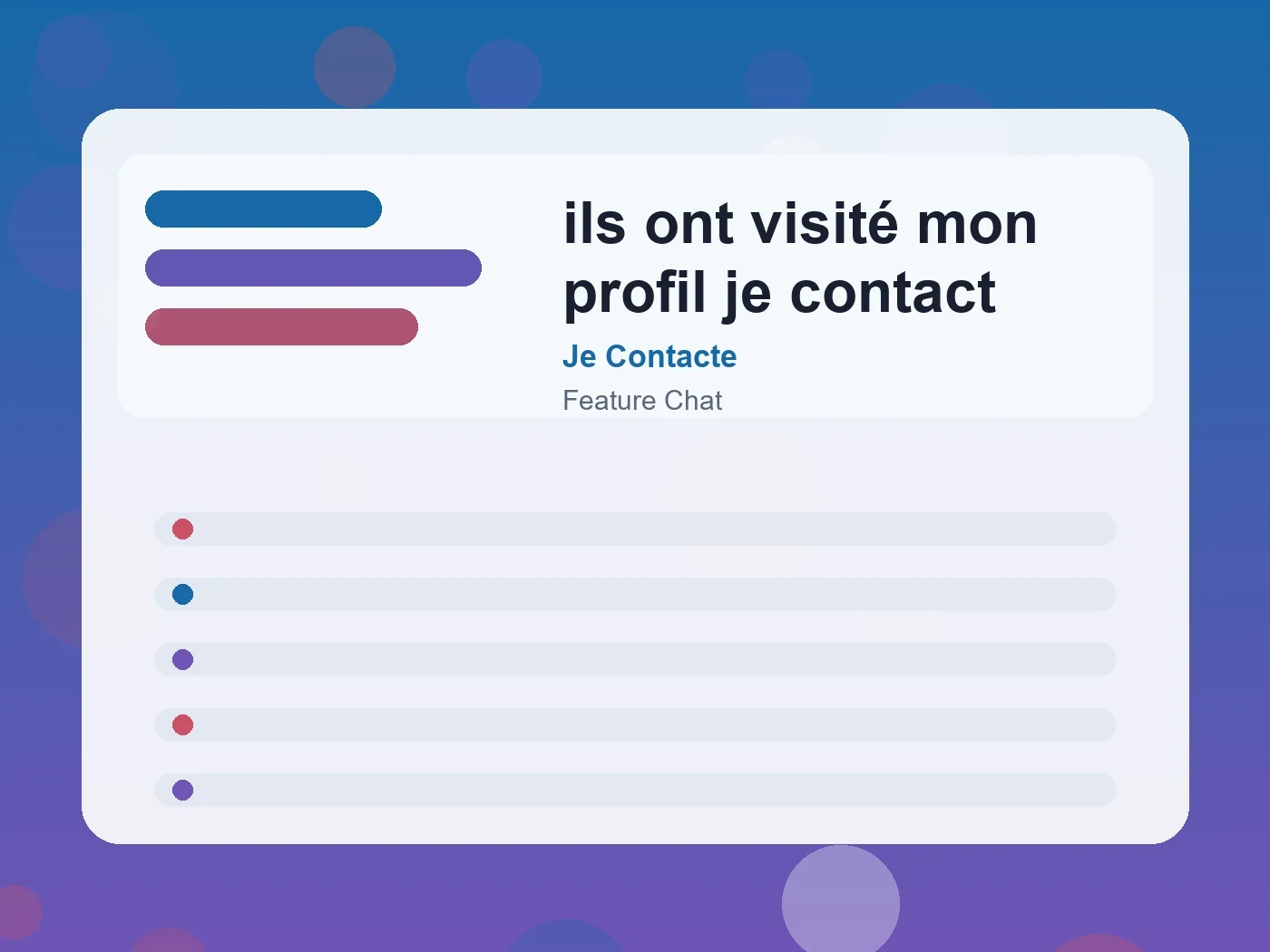 Je Contacte ils ont visité mon profil je contact guide visual