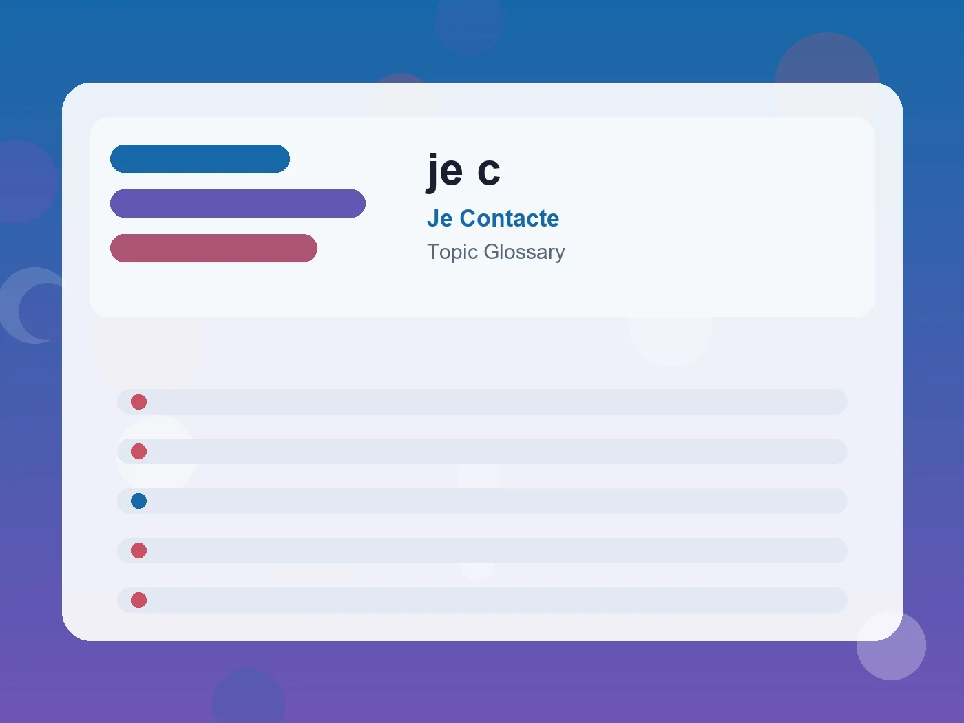 Je Contacte je c guide visual