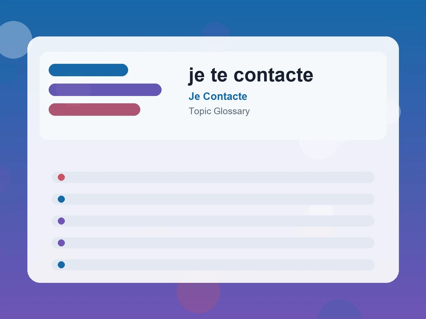 Je Contacte je te contacte guide visual