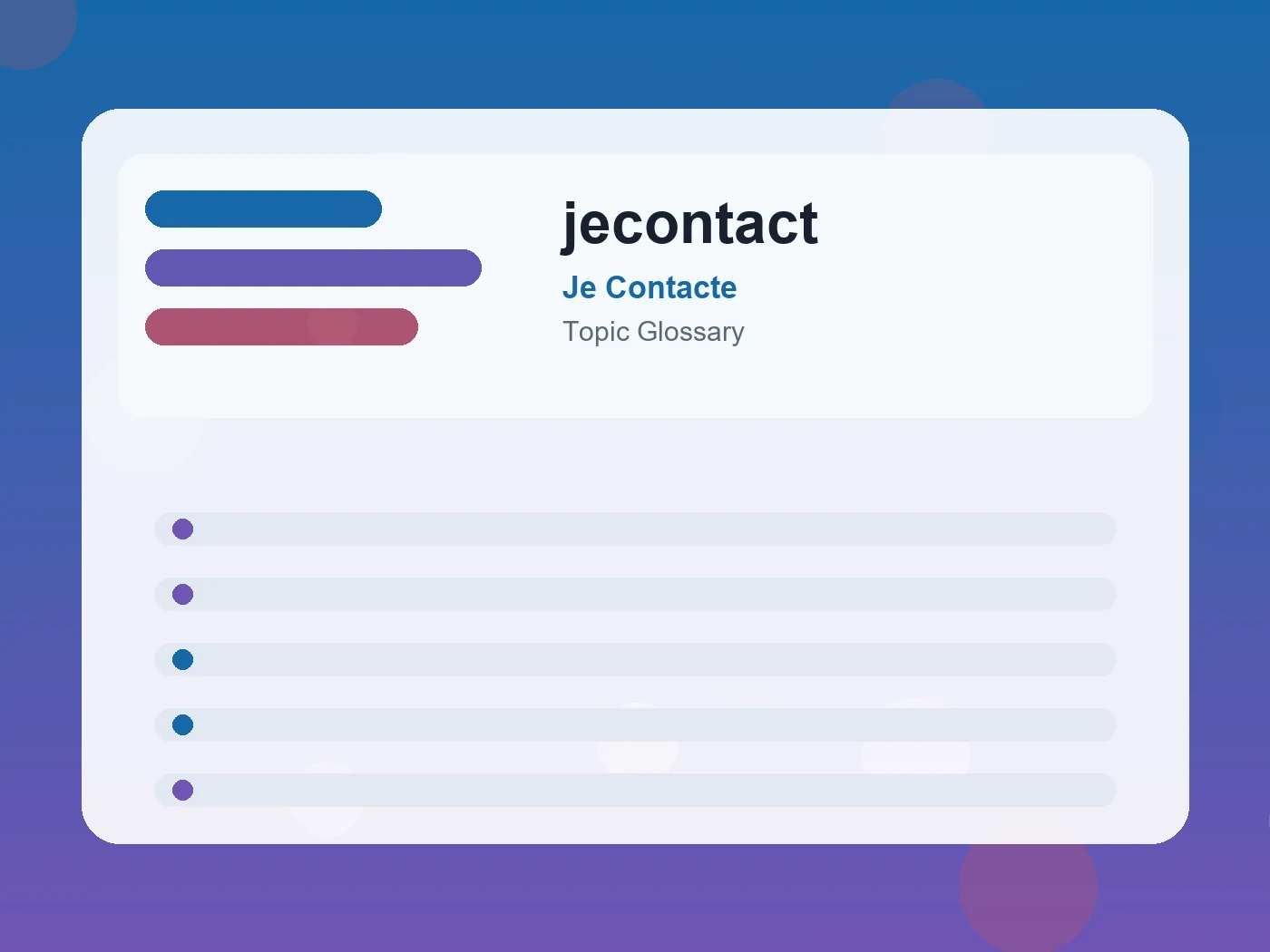 Je Contacte jecontact guide visual