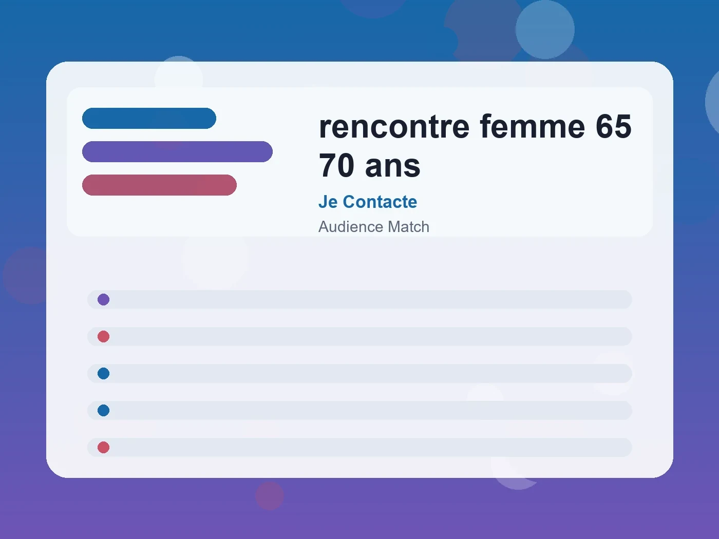 Je Contacte rencontre femme 65 70 ans guide visual