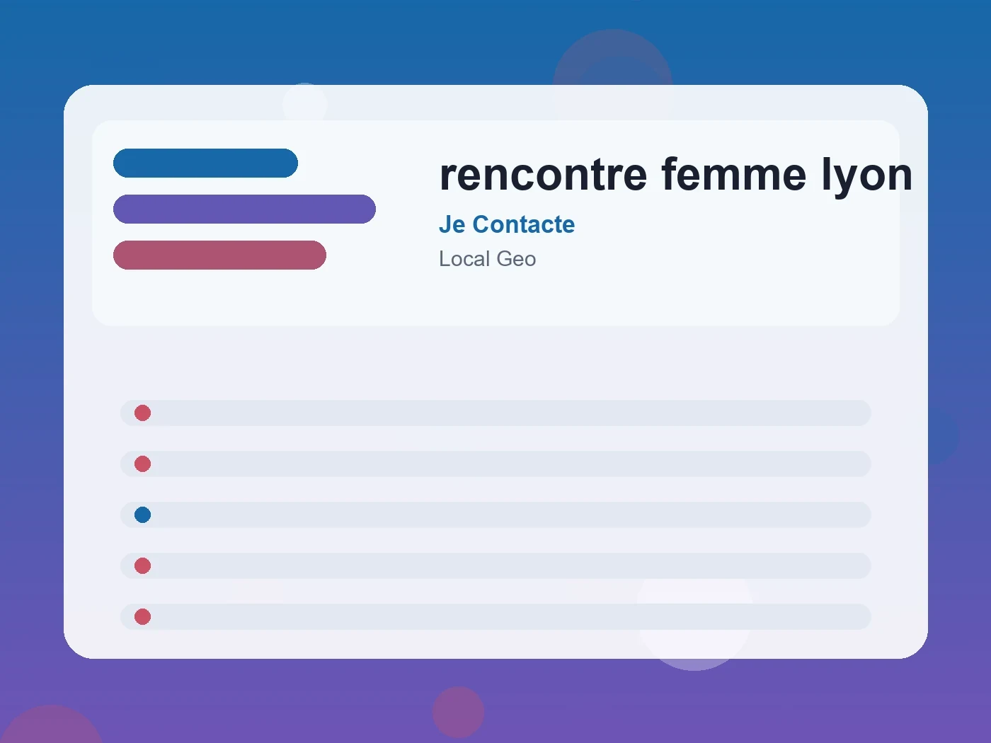 Je Contacte rencontre femme lyon guide visual