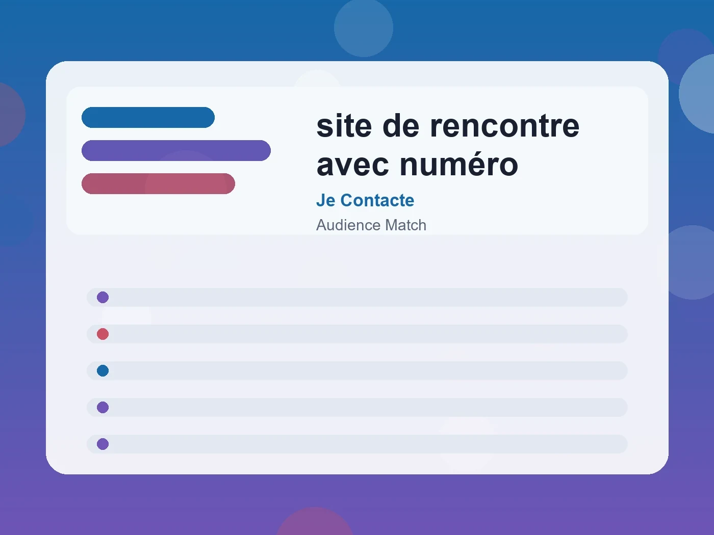 Je Contacte site de rencontre avec numéro guide visual