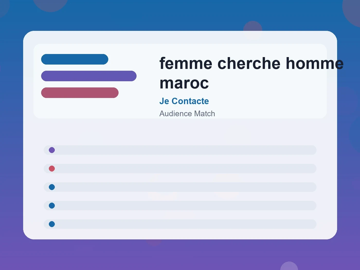 Je Contacte femme cherche homme maroc guide visual