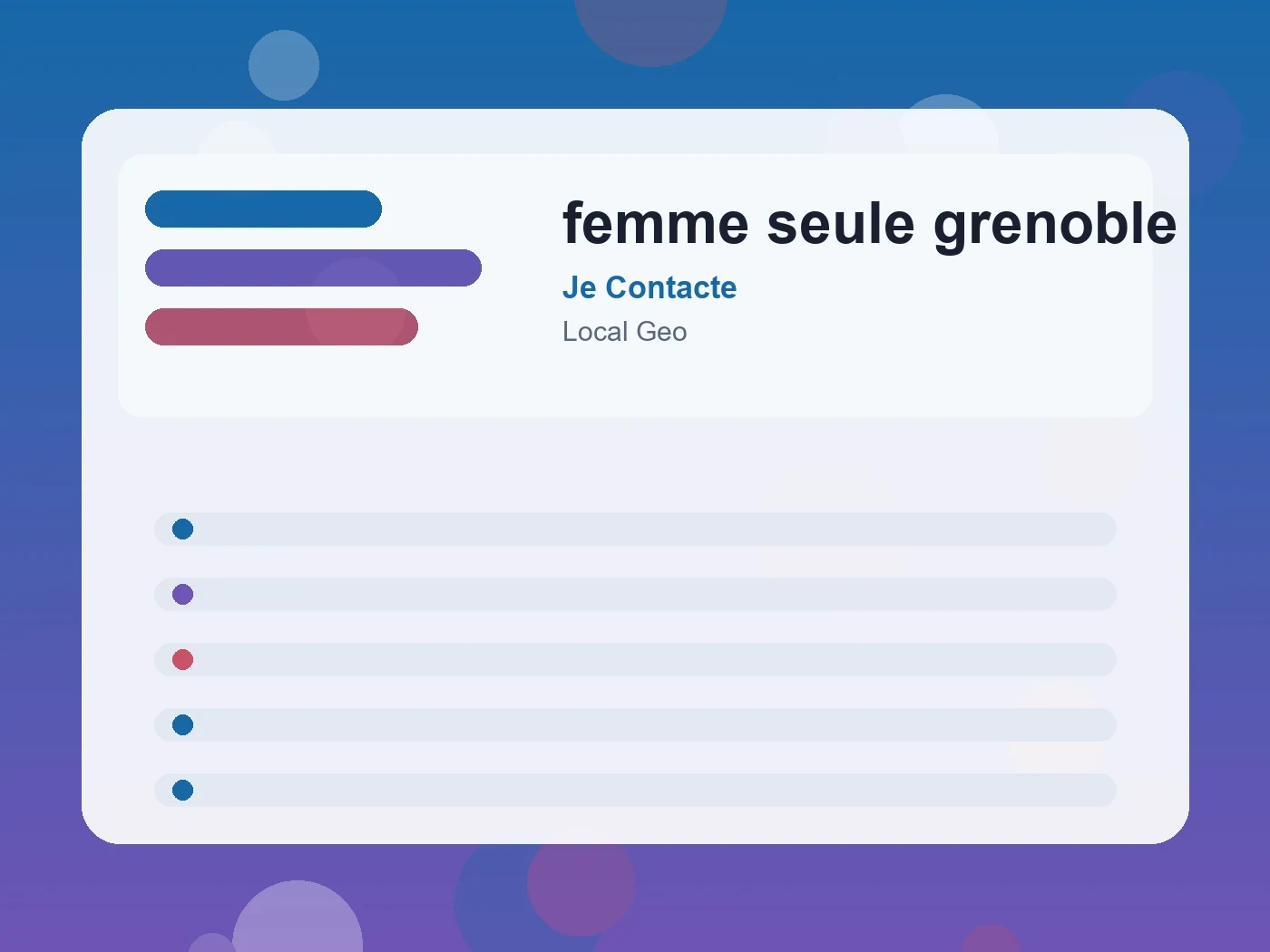 Je Contacte femme seule grenoble guide visual