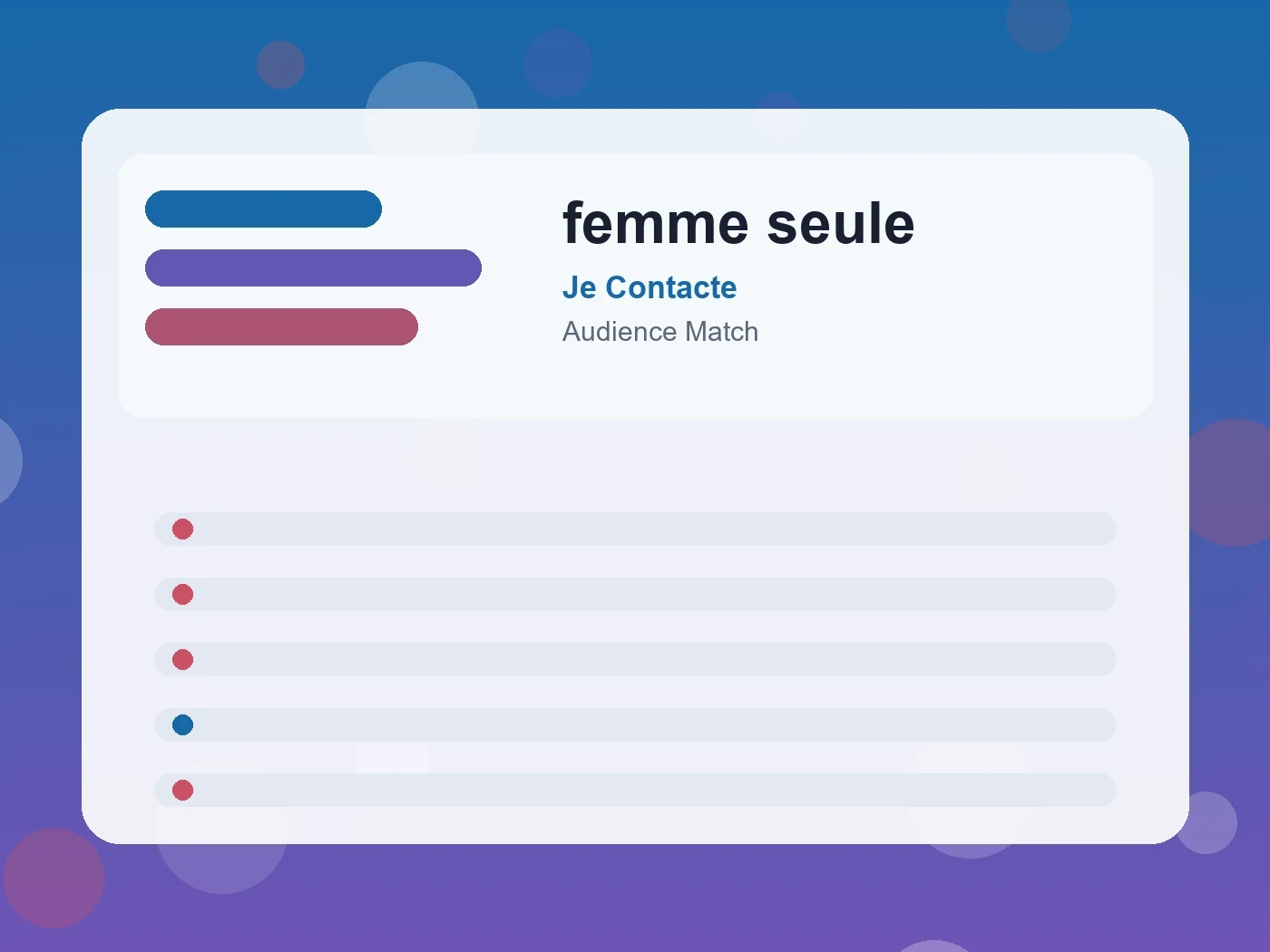Je Contacte femme seule guide visual