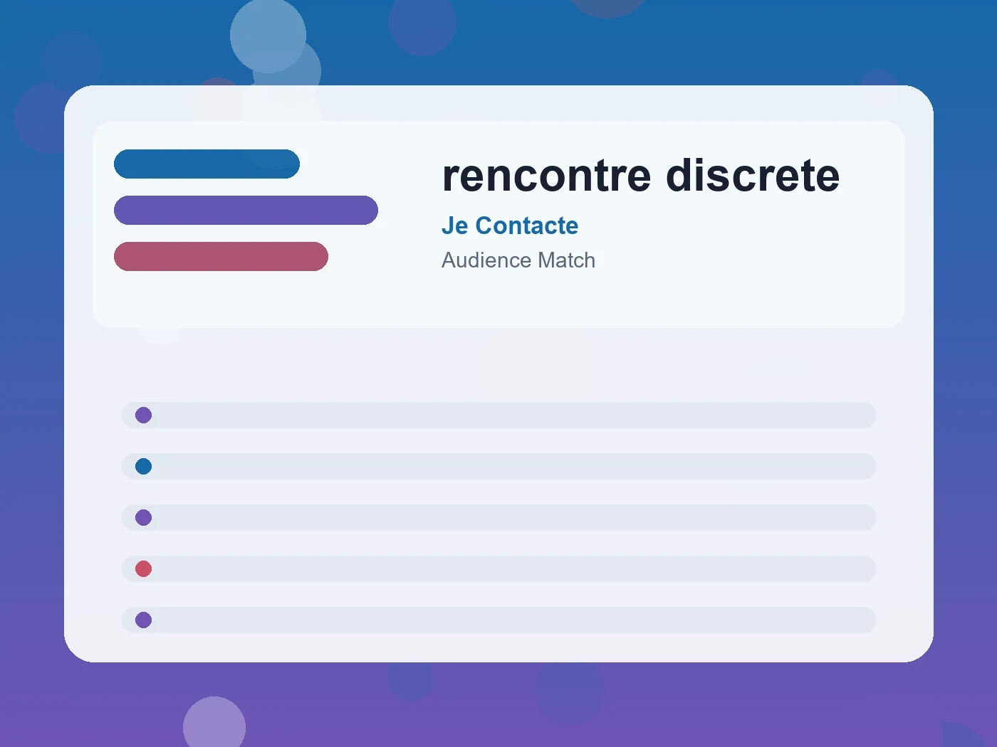 Je Contacte rencontre discrete guide visual