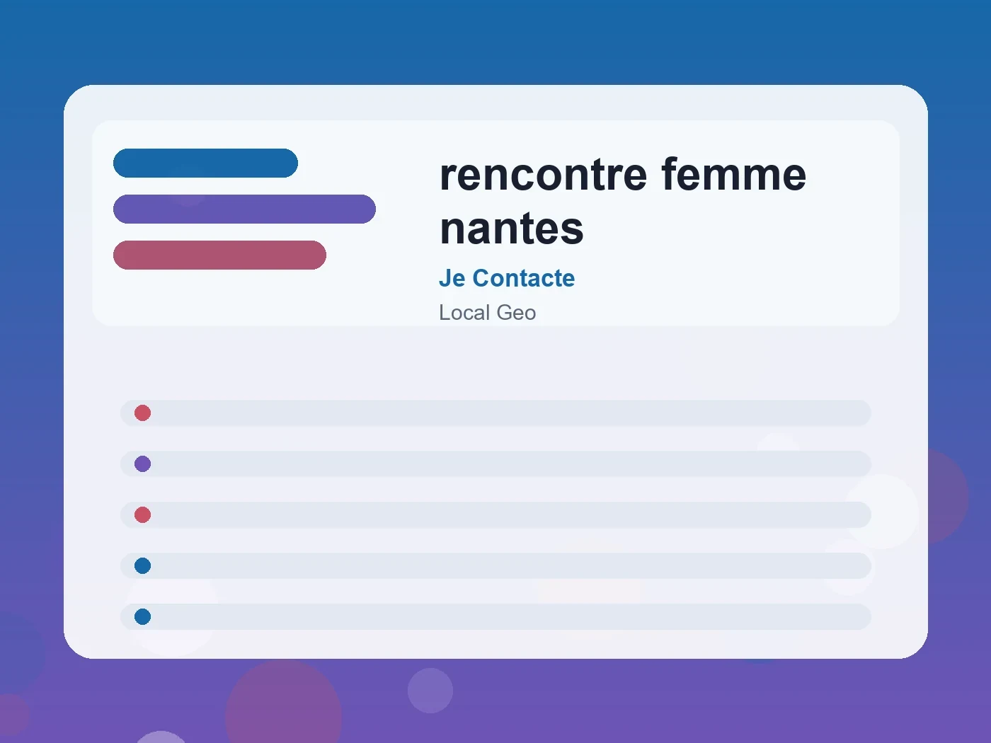 Je Contacte rencontre femme nantes guide visual