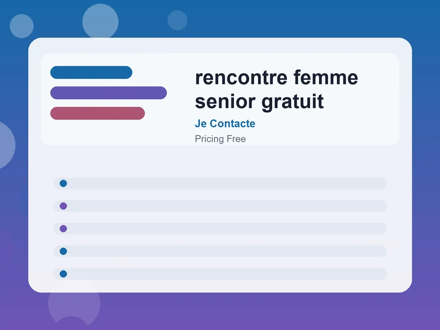 Je Contacte rencontre femme senior gratuit guide visual