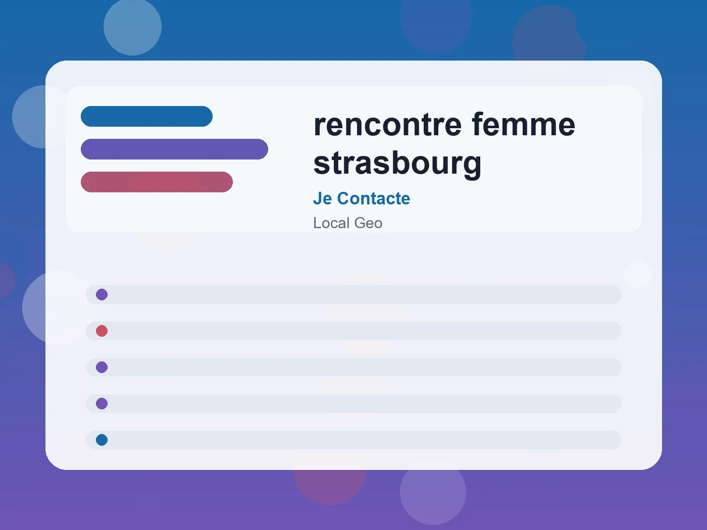 Je Contacte rencontre femme strasbourg guide visual