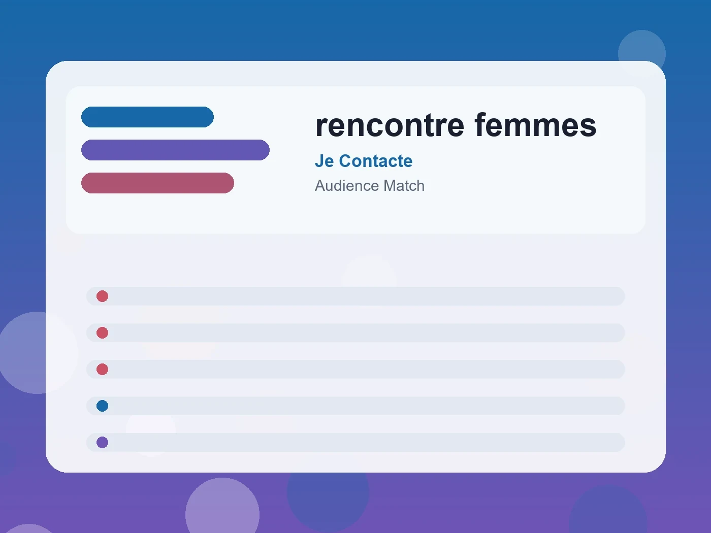 Je Contacte rencontre femmes guide visual