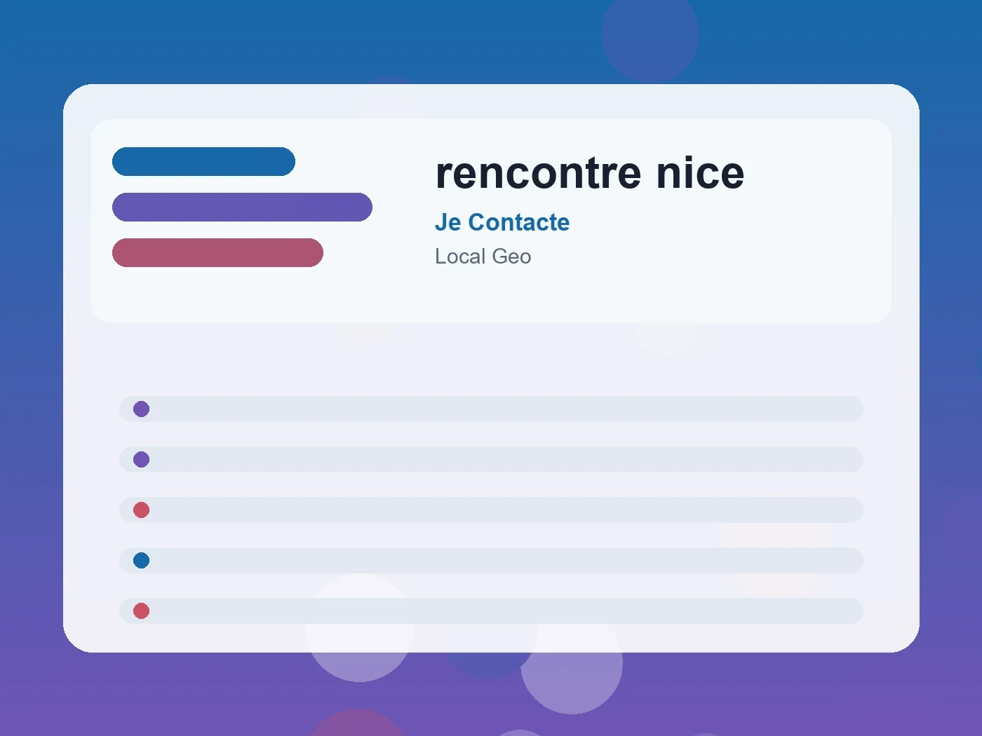 Je Contacte rencontre nice guide visual