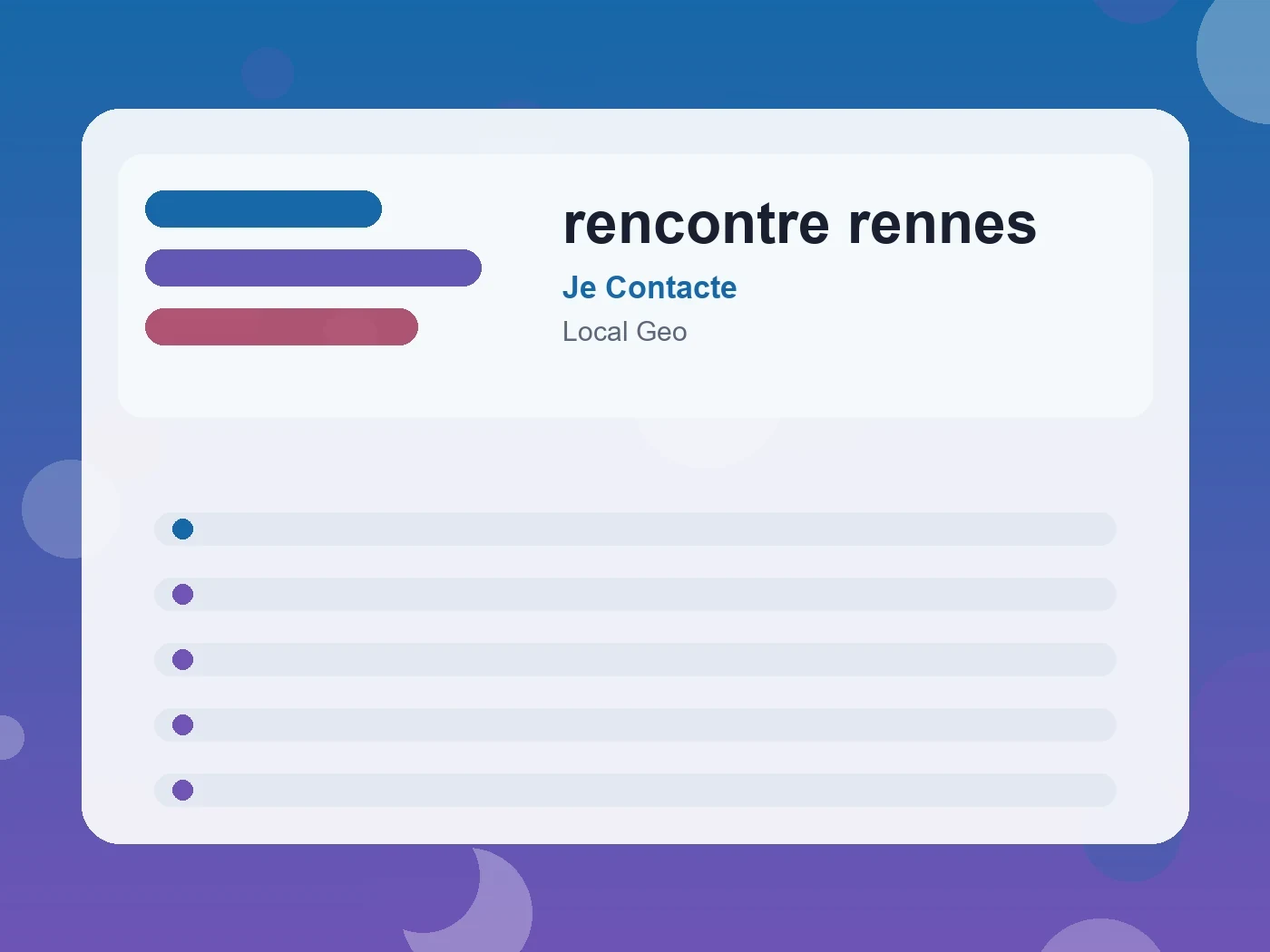 Je Contacte rencontre rennes guide visual