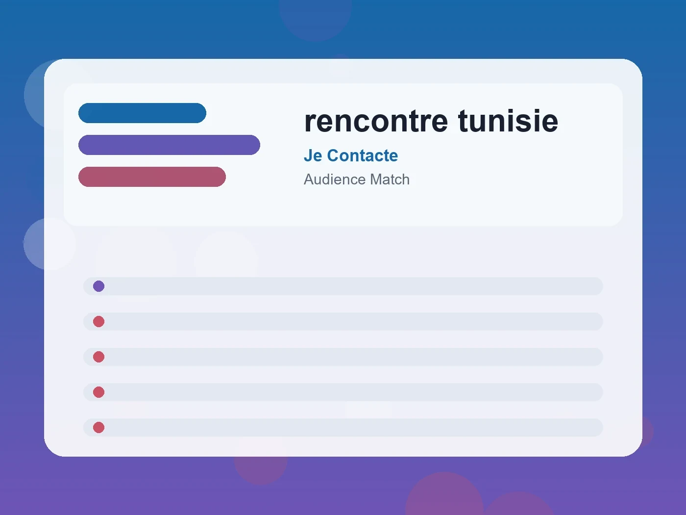 Je Contacte rencontre tunisie guide visual