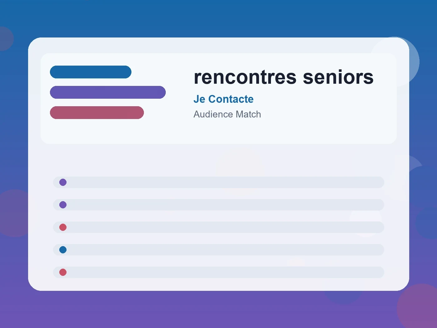 Je Contacte rencontres seniors guide visual