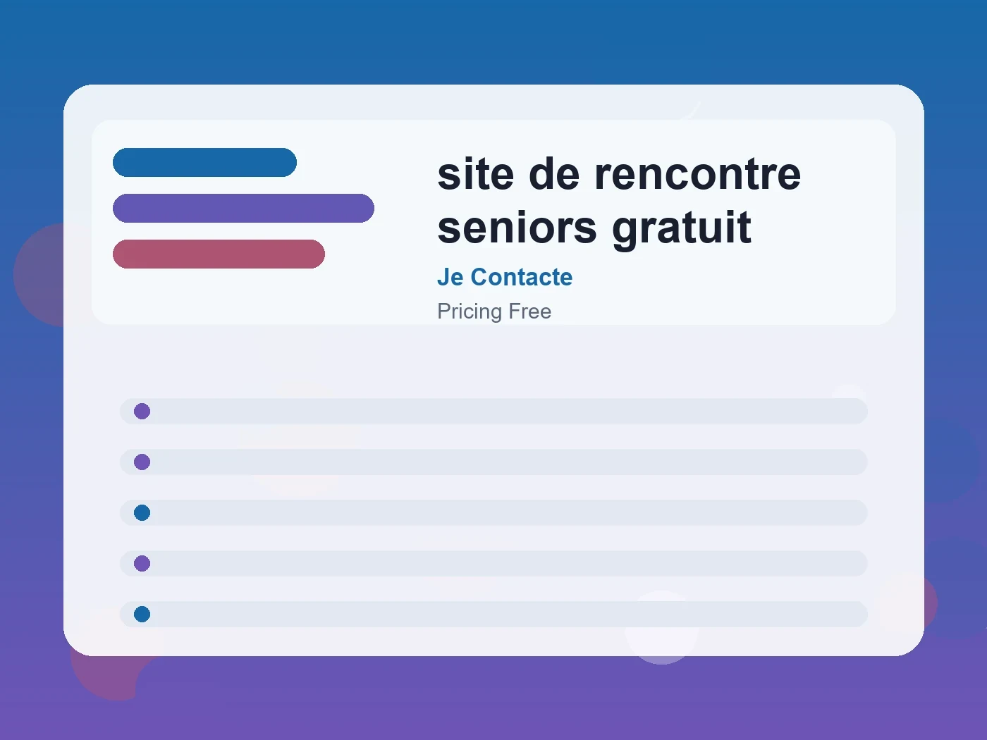 Je Contacte site de rencontre seniors gratuit guide visual